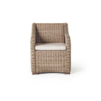 Carmel Dining Arm Chair in Natural All-Weather Wicker