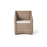 Carmel Dining Arm Chair in Natural All-Weather Wicker