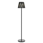 Outdoor Solar Floor Lamp with Light Sensor, Adjustable Height, Black