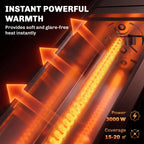 3000 W Electric Infrared Patio Heater, Wall-Mounted with 9 Heat Settings, Black