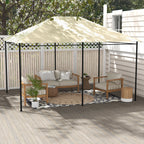 10' x 13' Gazebo Replacement Canopy Top Cover, Cream White