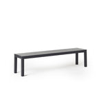 Belvedere Backless Bench in Charcoal Aluminum