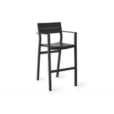 Belvedere Bar Chair in Charcoal Aluminum