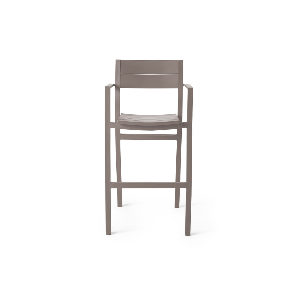 Belvedere Bar Chair in Quartz Grey Aluminum