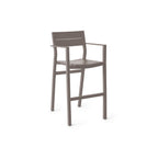 Belvedere Bar Chair in Quartz Grey Aluminum