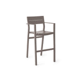 Belvedere Bar Chair in Quartz Grey Aluminum