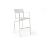 Belvedere Bar Chair in Textured White Aluminum
