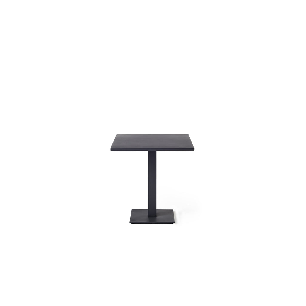 Belvedere Square Bistro Table in Charcoal Aluminum