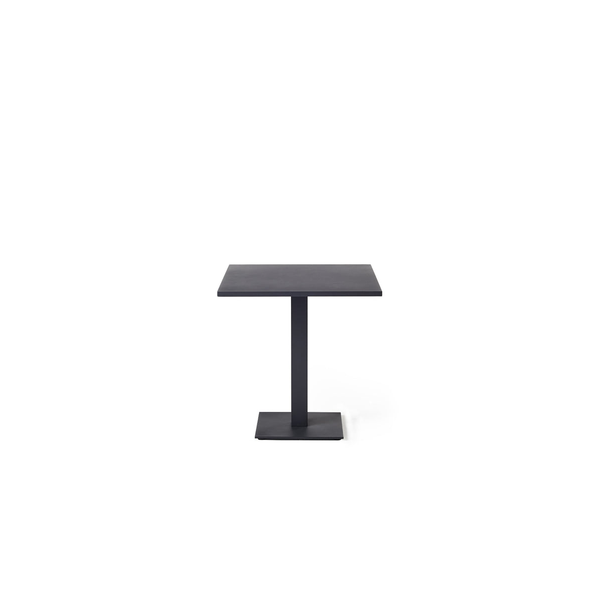 Belvedere Square Bistro Table in Charcoal Aluminum