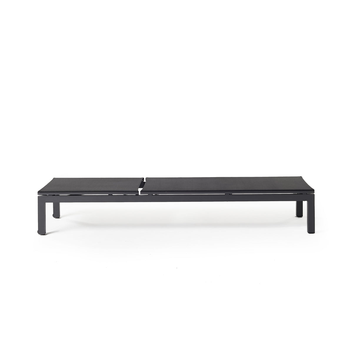 Belvedere Chaise in Charcoal Aluminum & Mesh