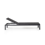 Belvedere Chaise in Charcoal Aluminum & Mesh