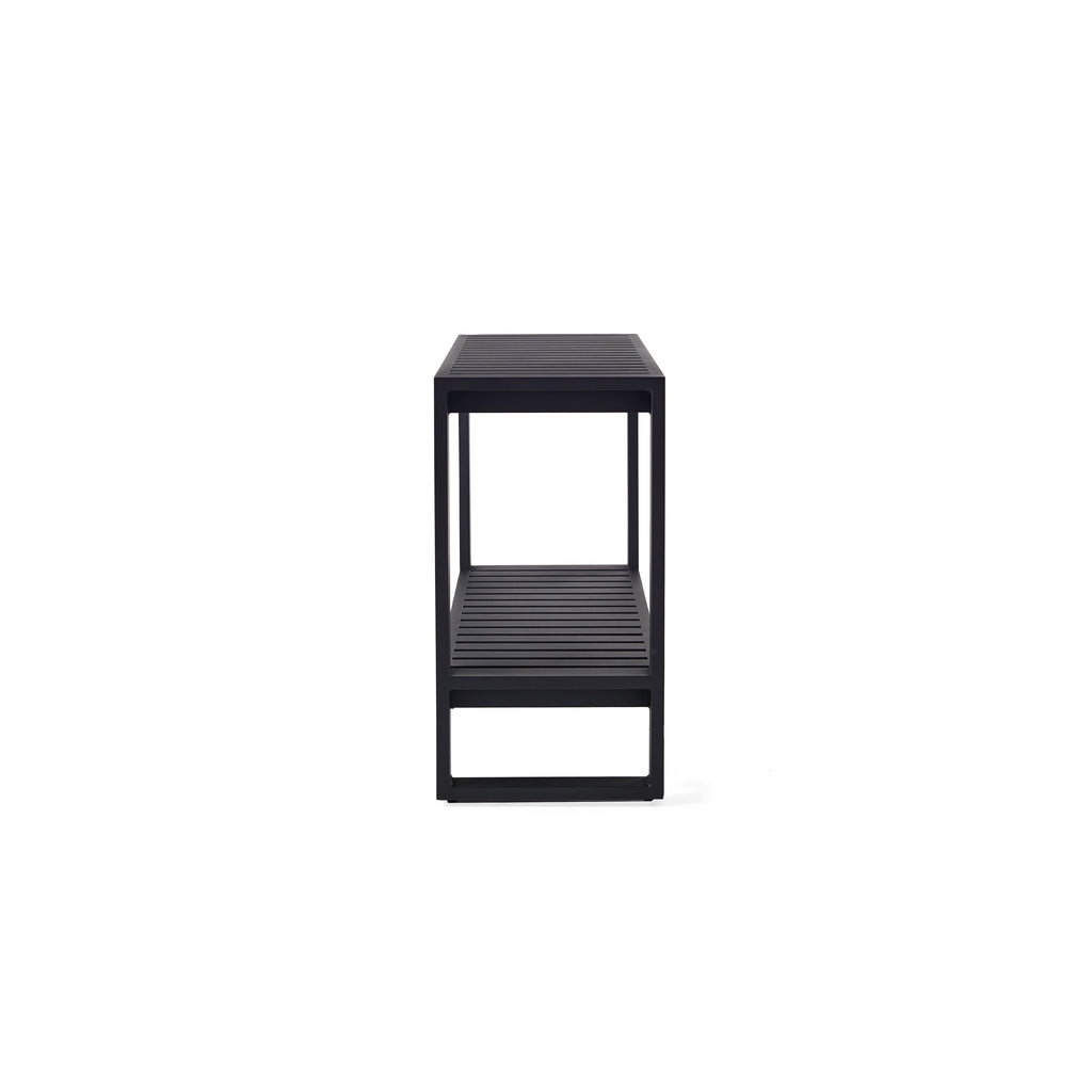 Belvedere Console Table in Charcoal Aluminum