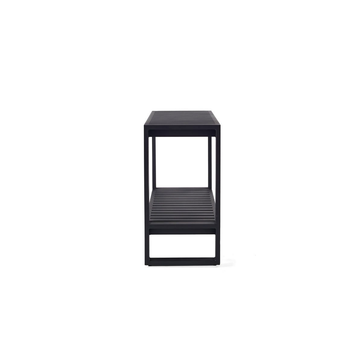 Belvedere Console Table in Charcoal Aluminum