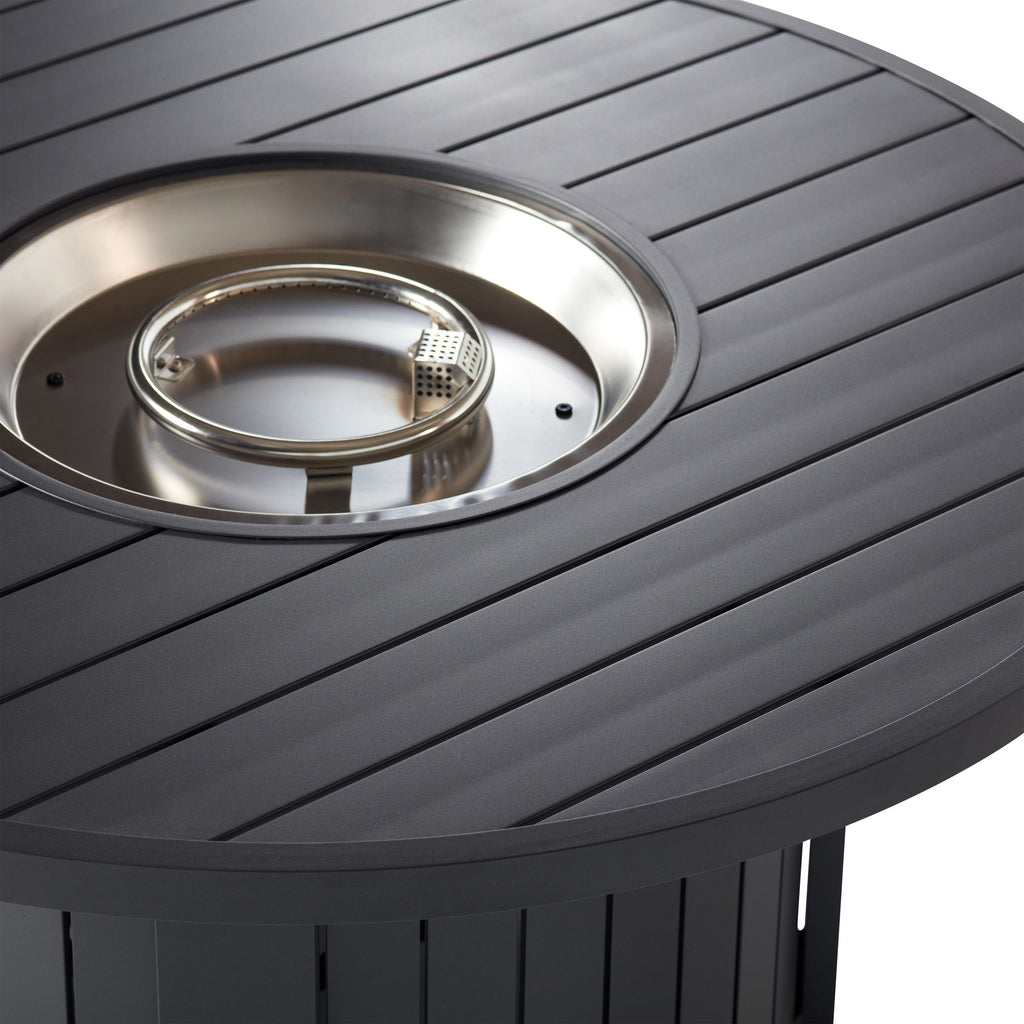 Belvedere Round Fire Table in Charcoal