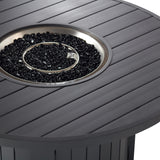 Belvedere Round Fire Table in Charcoal
