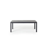 Belvedere 78"-120" Extension Dining Table in Charcoal Aluminum