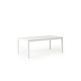 Belvedere 78"-120" Extension Dining Table in White Aluminum