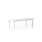 Belvedere 78"-120" Extension Dining Table in White Aluminum