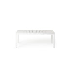 Belvedere 78"-120" Extension Dining Table in White Aluminum