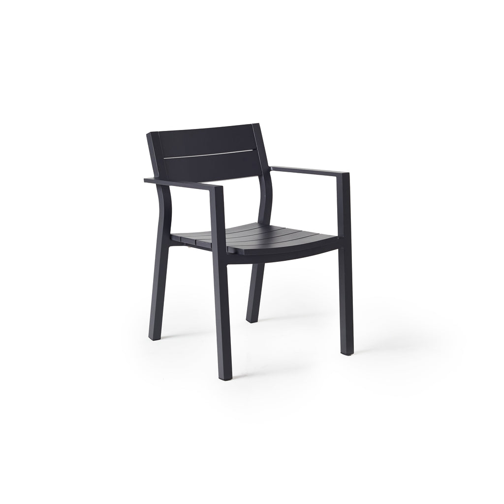 Belvedere Dining Arm Chair in Charcoal