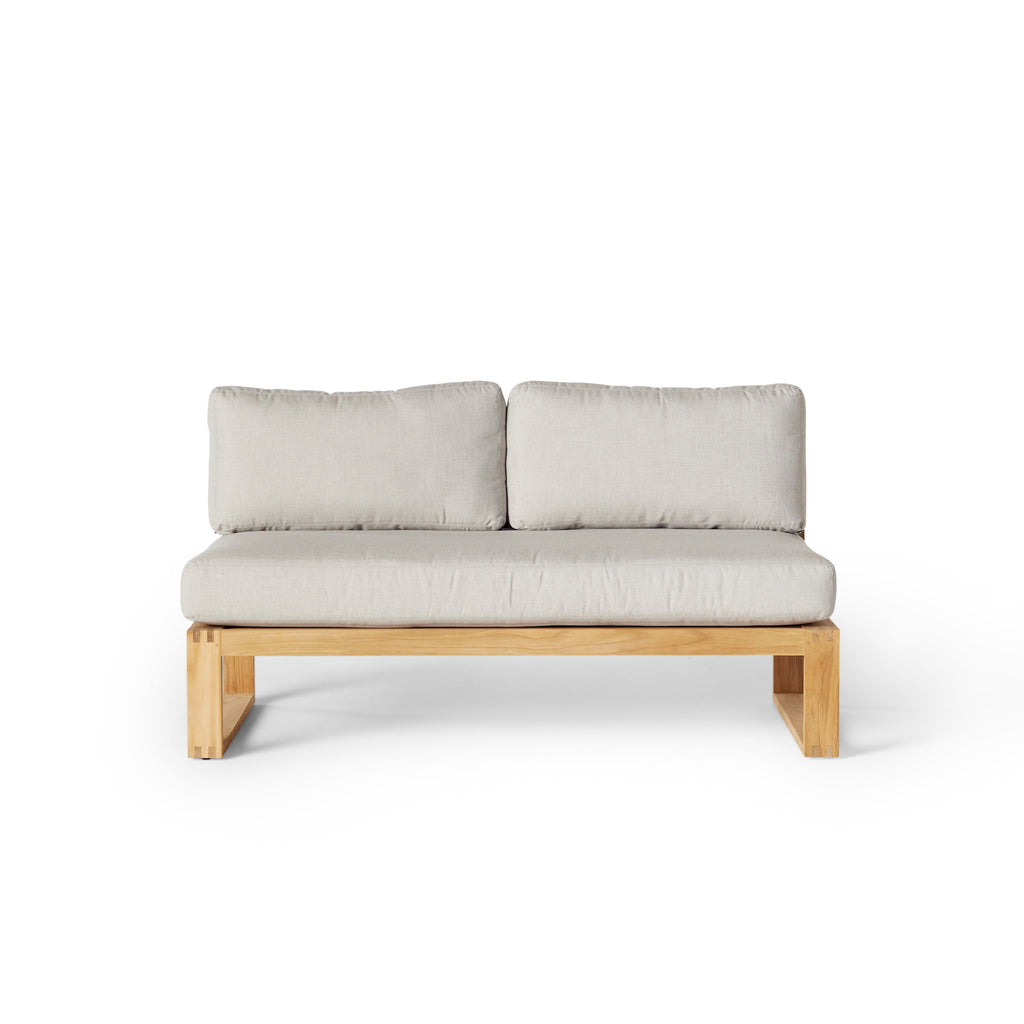Belvedere Sectional Armless Loveseat in Teak