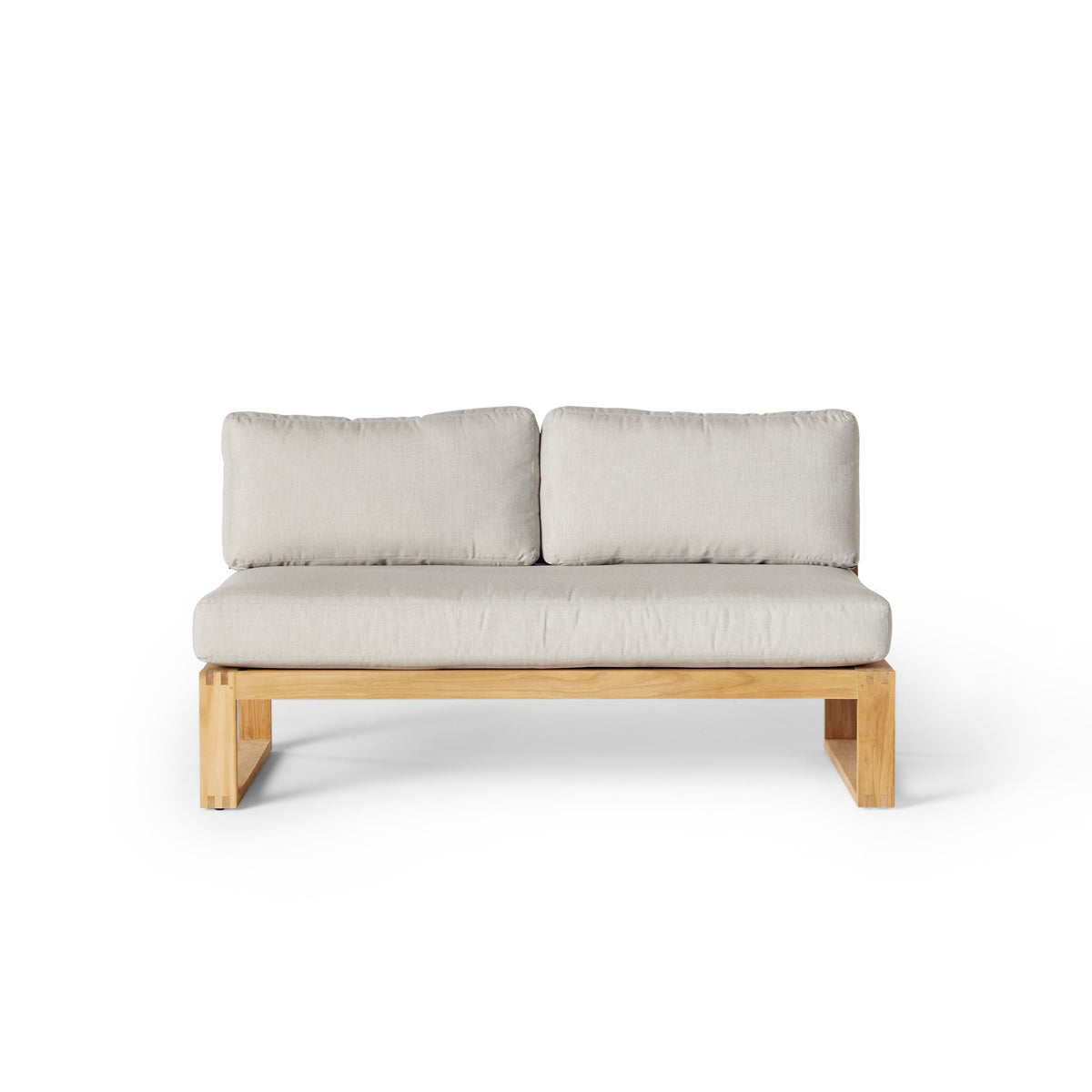 Belvedere Sectional Armless Loveseat in Teak