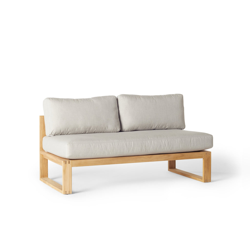 Belvedere Sectional Armless Loveseat in Teak