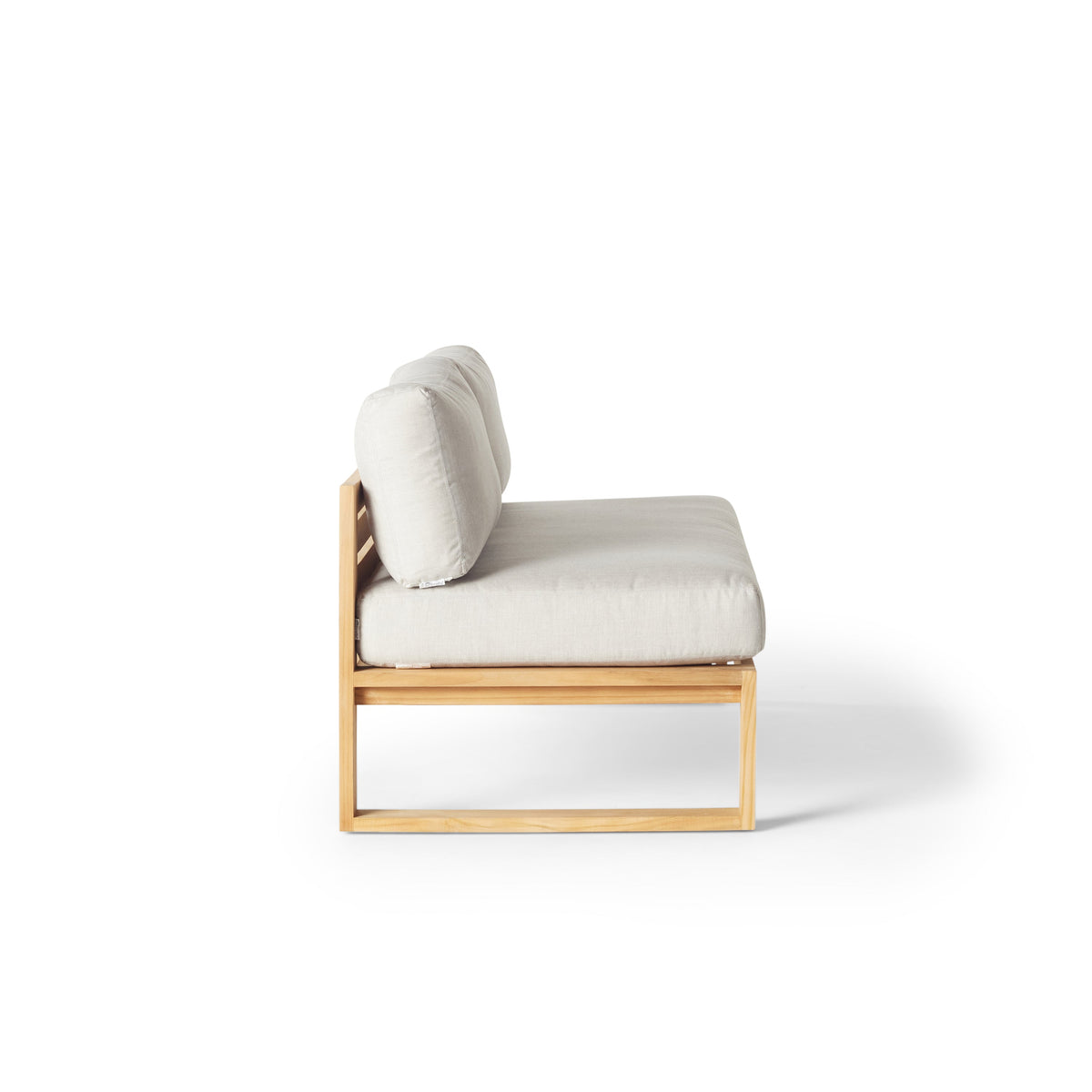 Belvedere Sectional Armless Loveseat in Teak