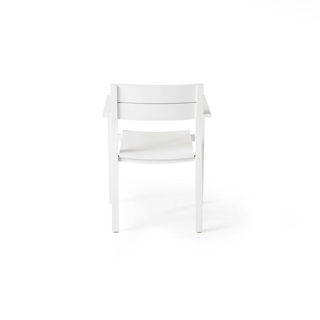 Belvedere Dining Arm Chair in White