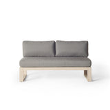 Belvedere Sectional Armless Loveseat in Weathered Teak