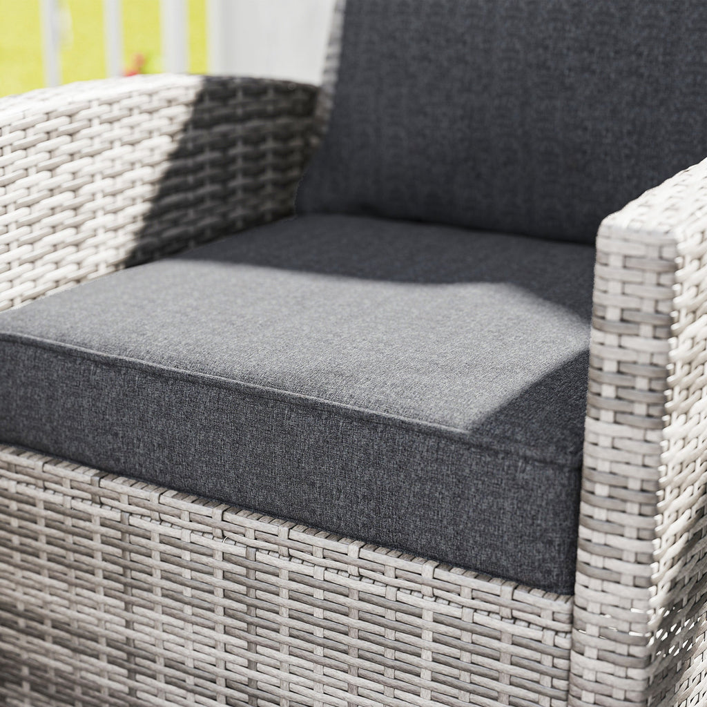 Set of 4 Outdoor Chair Cushions, 24" x 24", Grey