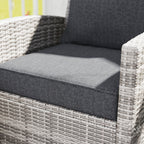 Set of 4 Outdoor Chair Cushions, 24" x 24", Grey