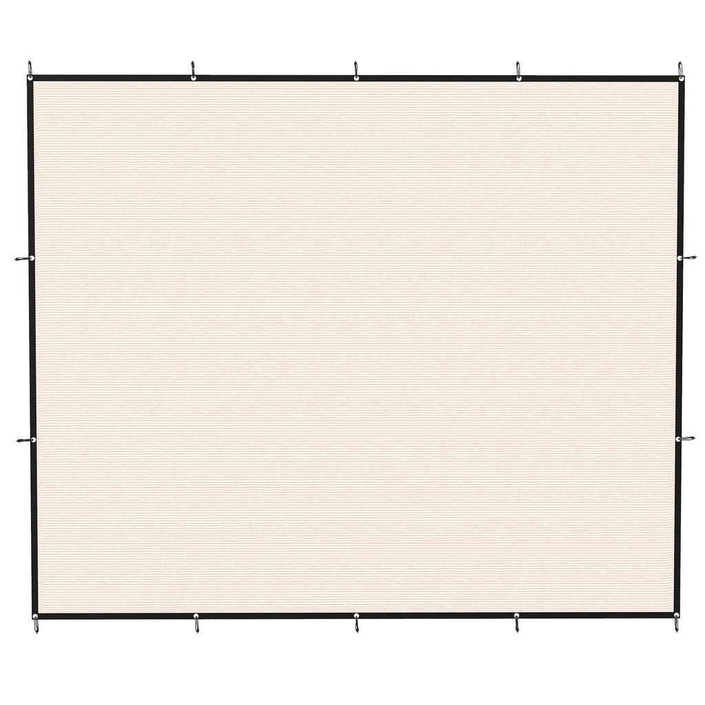 Rectangle Shade Sail 3 x 3.6 m Beige with SS Eyelets & Bungee Cords, UV-blocking