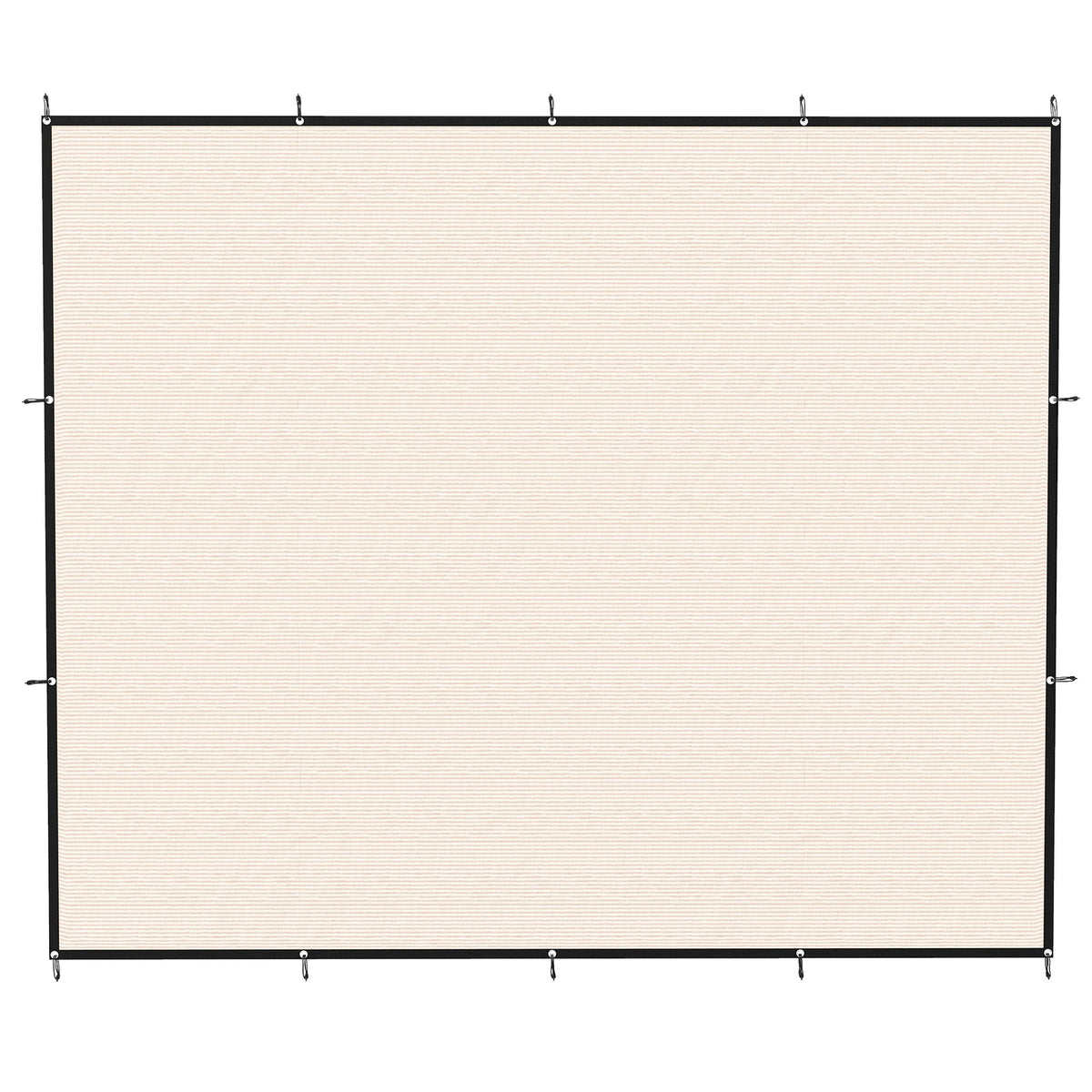 Rectangle Shade Sail 3 x 3.6 m Beige with SS Eyelets & Bungee Cords, UV-blocking