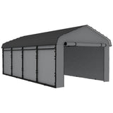 Onward 12' x 20' Heavy Duty Metal Carport with Galvanized Roof & Removable Sidewalls
