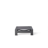 Breeze Adirondack Ottoman in Charcoal Aluminum & Silver Mesh