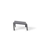 Breeze Adirondack Ottoman in Charcoal Aluminum & Silver Mesh