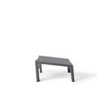 Breeze Adirondack Ottoman in Charcoal Aluminum & Silver Mesh