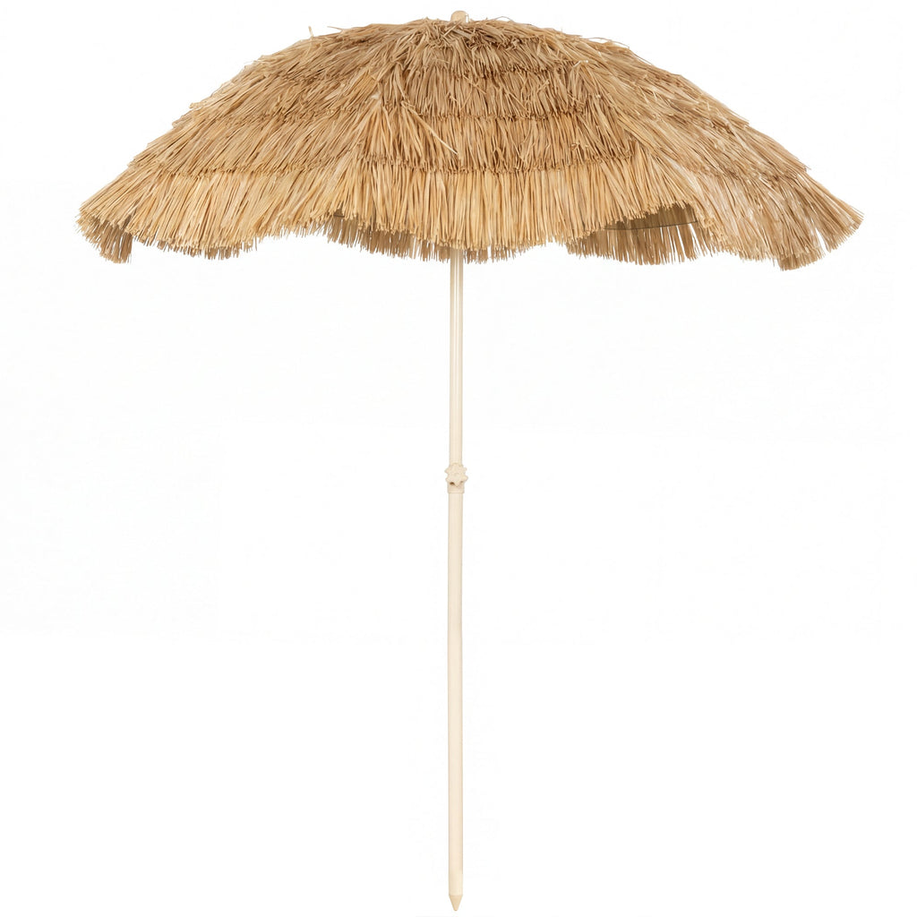 6FT Tiki Umbrella with 8 Ribs and Carry Bag, Khaki