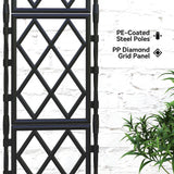 33.5 x 77.6 Inch Foldable Garden Trellis for Climbing Plants, Black