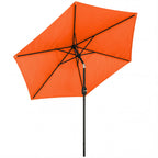 2.6 m Garden Parasol with Tilt, Crank, Vent & Aluminium Pole, Orange