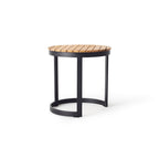 Ventura 20" Side Table in Charcoal - Teak Top