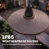 1500W Hanging Infrared Patio Heater with Carbon Fiber Tube, Remote & LED, Black