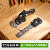 2-in-1 Cordless Hedge Trimmer & Grass Shear with 2 Batteries