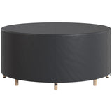 Round Garden Furniture Cover, 420D Oxford, 214 x 70 cm, Black