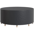 Round Garden Furniture Cover, 420D Oxford, 214 x 70 cm, Black