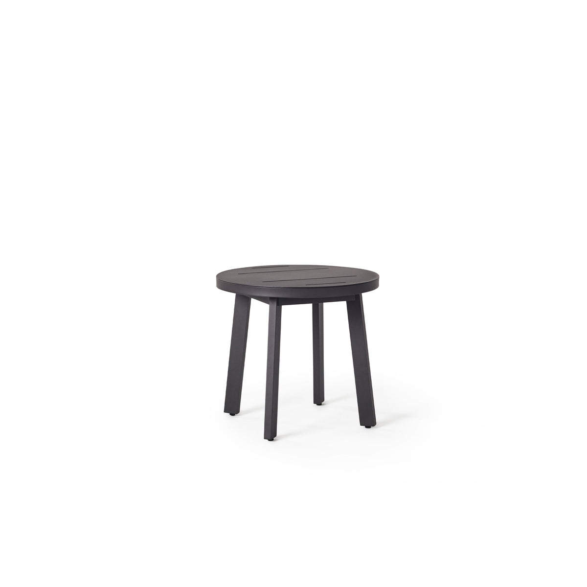 Cavallo Round Side Table in Charcoal Aluminum