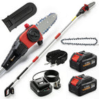 18V 8" Cordless Pole Chainsaw with 2 Batteries and Charger