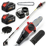 18V 8" Cordless Pole Chainsaw with 2 Batteries and Charger