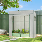 77.2" x 30.3" x 77.6" Lean-to Tomato Greenhouse, White